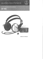 Audio Technica AT-705 - Owners Manual 